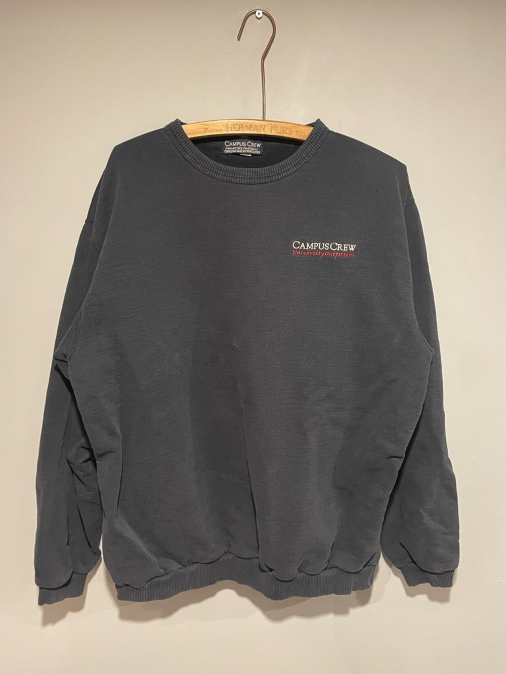 Vintage 90s Faded Campus Crew Crewneck